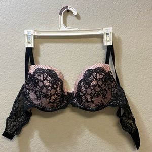 Brand: Victorias Secret. Size: 34DD. Color: Pink/black.